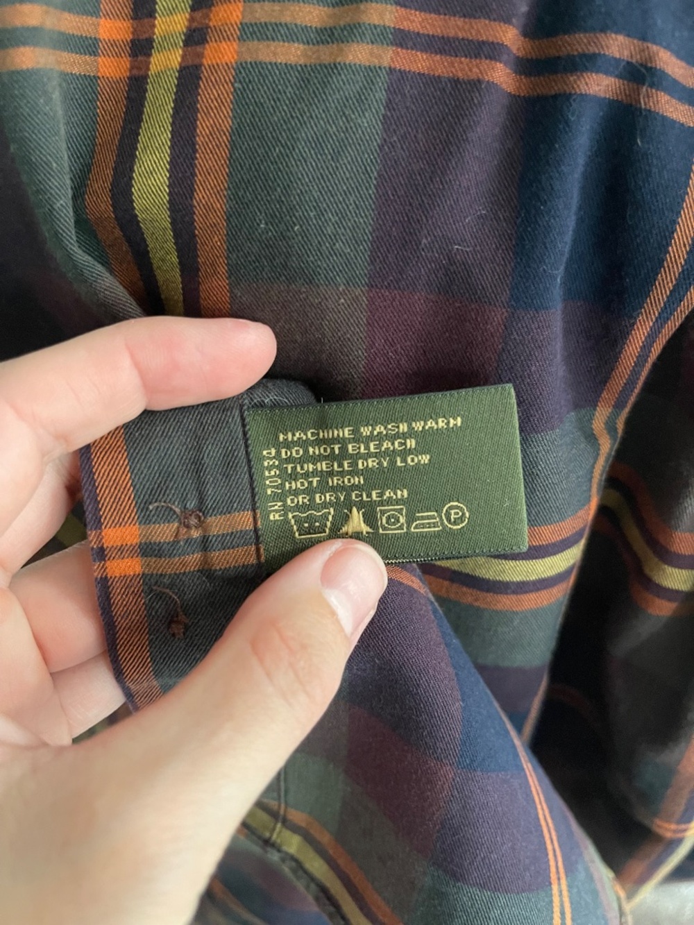Orvis Signature Collection Mens L Plaid Shirt 100% Cotton Portugal - Picture 8 of 9